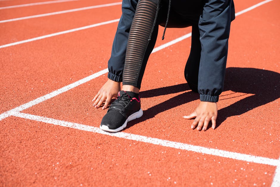 runner looking up head position