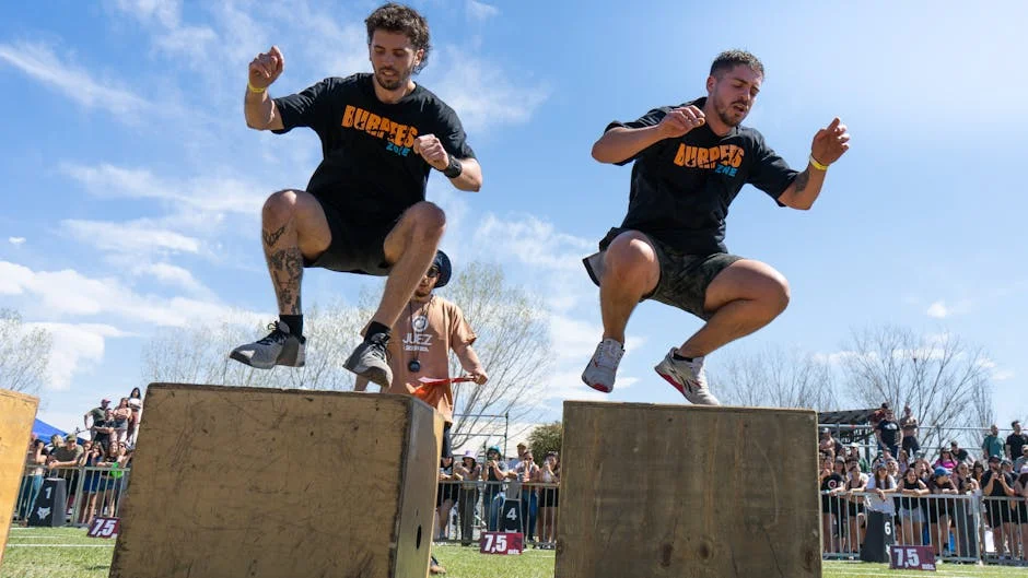 Wpływ pozycji stóp podczas Burpee Broad Jumps w HYROX na długość skoku – dlaczego 85% uczestników ustawia stopy pod złym kątem w fazie odbicia i traci 12-18 cm dystansu na każdy skok